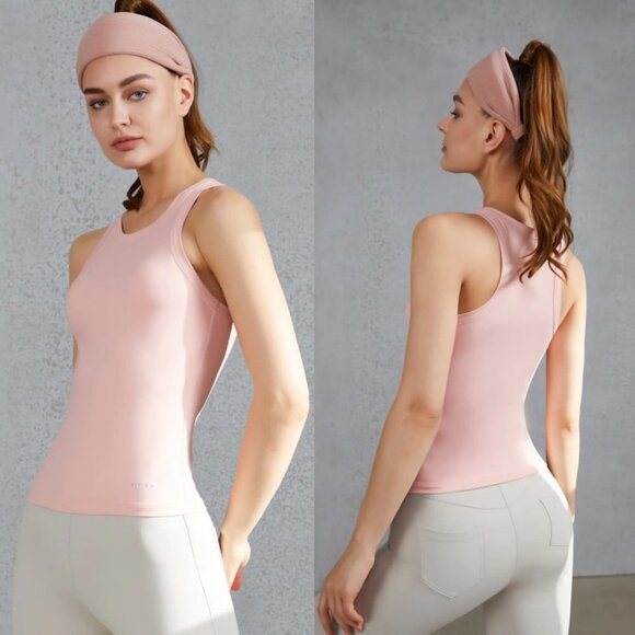 New Titika Canada Essential Tank Top Pink Size 4 Nordstrom Yoga Fitness Scoop - Picture 1 of 7